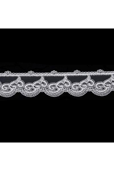 Nazarone Tulle Guipure 2207 9m-white