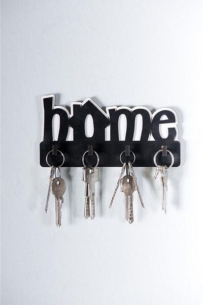 AS TİCARET Home Written Wooden Key Hanger