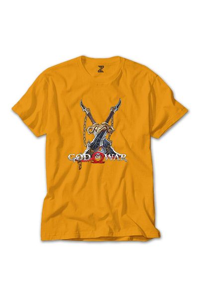 Z zepplin Κίτρινο T-shirt God Of War Kratos Swords