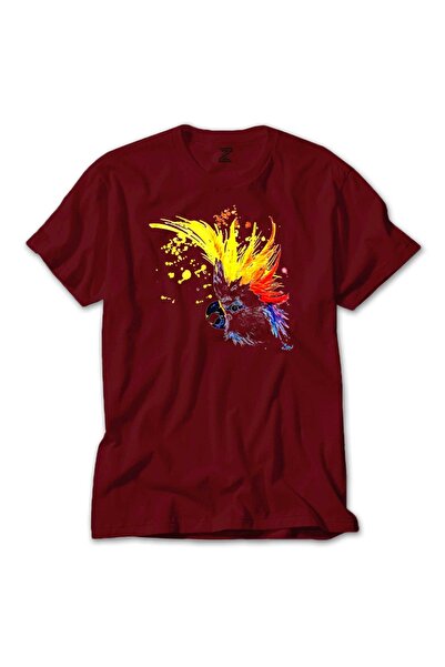 Z zepplin Папагал Акварел Червена тениска