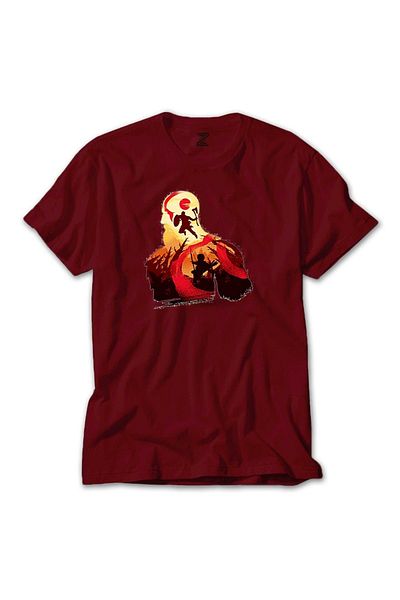 Z zepplin Γκρι μπλουζάκι God Of War Kratos Silhouette