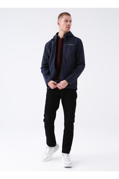 Lee Cooper Мъжко тъмносиньо палто с качулка 231 Lcm 232014 Ново Neron