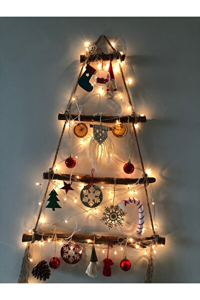 Portakal Ağaç Tasarım Yeni Nesil Yılbaşı Ağacı Seti (SÜSLER VE LED İŞIK DAHİL)