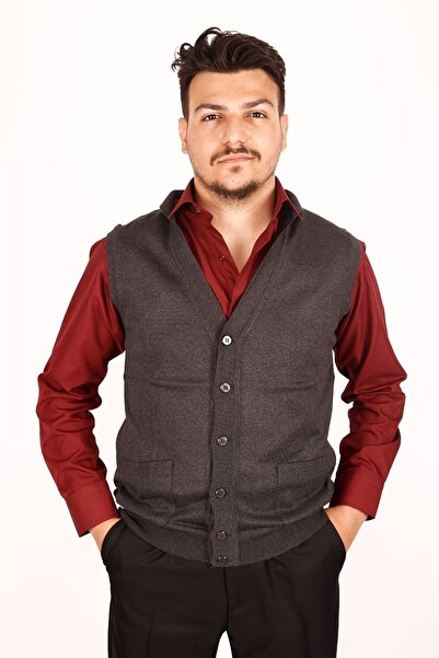 Yakalaa سترة تريكو من الصوف الناعم للرجال