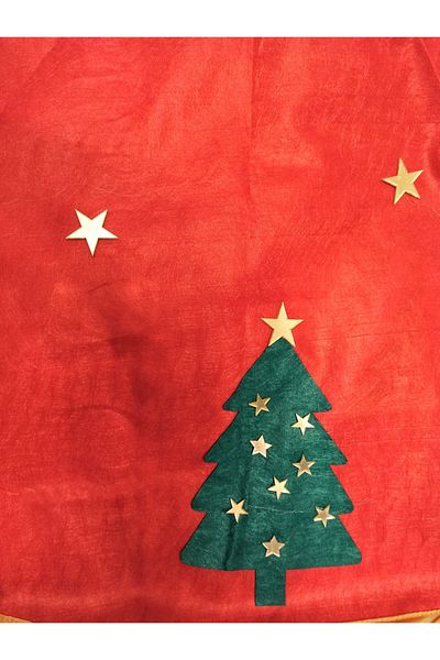 Ataser Luxury Christmas Pine Tree Cover Red 90x90 cm Red Christmas Under Tree Cover