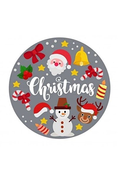 anka design Christmas Kuşe Sticker (4x4) Cm 36 Adet