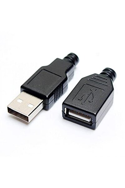 LEDONLİNE Dişi Usb-erkek Usb Şarj Soketi Seti 5 Adet A Tipi Erkek Soket 5 Ade...