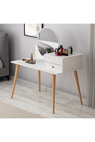 Meltem Çelik - BMdekor Aynalı Makyaj Masası Strike Beyaz