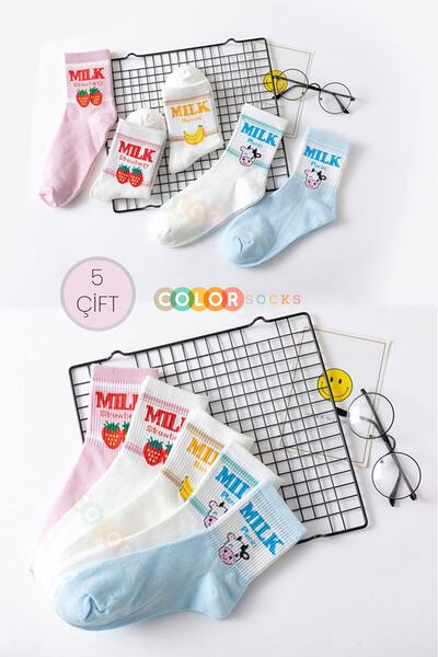 Color Socks Sweet Milk Desenli Kadın Çorap