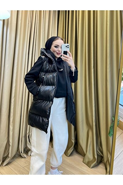 VOLT CLOTHİNG Γυναικείο δερμάτινο γιλέκο Puffer