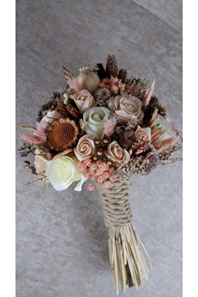 BUKETLİ Somon Kahve Gelin Buketi