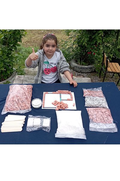 sarıhan Miniature Construction Set 3 Holes Special Brick