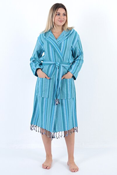 Buldan Concept رداء حمام Zena Peshtemal باللون الفيروزي