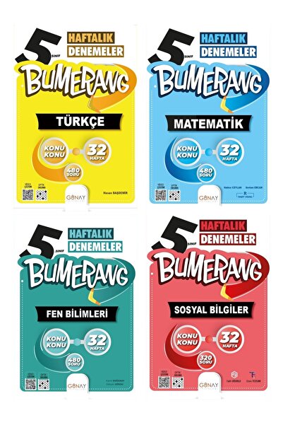 Günay Yayınları Günay Yayınları 5.sınıf Bumerang 32 Haftalık Deneme Set