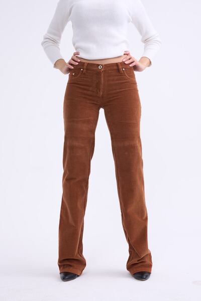 soBasic Ανοιχτό καφέ Flare Leg κοτλέ βελούδινο παντελόνι