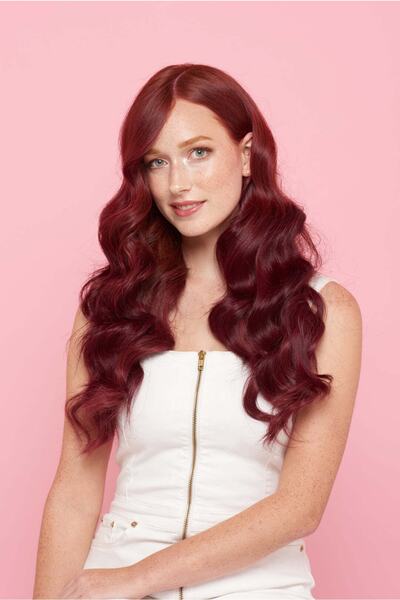 CESLİFE Kızıl Yarım Ay Çıt Çıt Postiş - Isıya Dayanıklı Saç