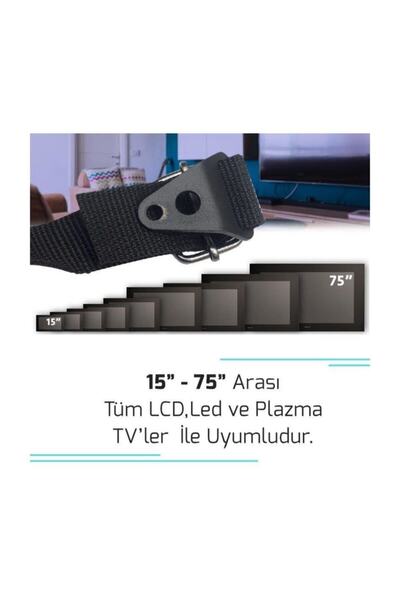 Powermaster Pwr-1575 15''-75'' Lcd Güvenlik Kemeri (lcd Ve Bebek (lcd Ve Bebek Güvenlik Kemeri)