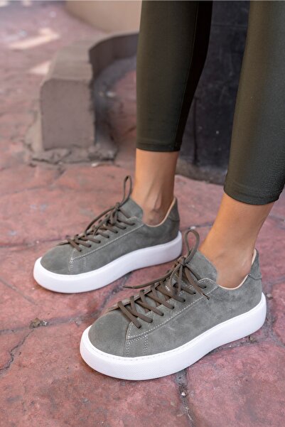 ANGELİNA JONES Talpă Eva din piele de căprioară naturală verde Angelo pentru ...