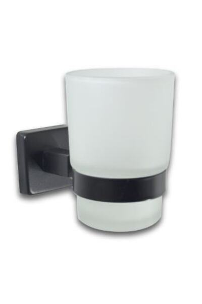 Sedef Banyo Siyah Diş Fırçalık Pirinç