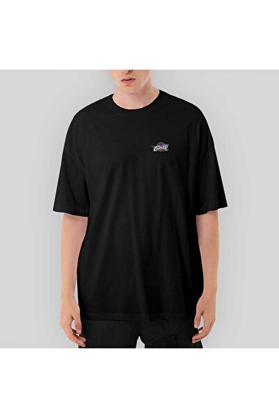 Z zepplin تي شيرت أسود كبير الحجم بشعار كليفلاند كافاليرز