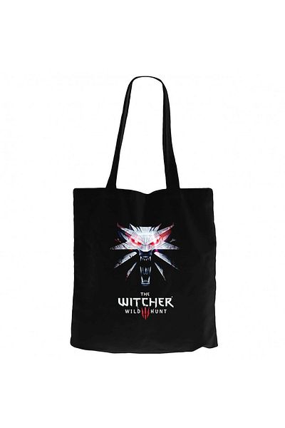 Z zepplin The Witcher Wild Black Canvas Tote Bag