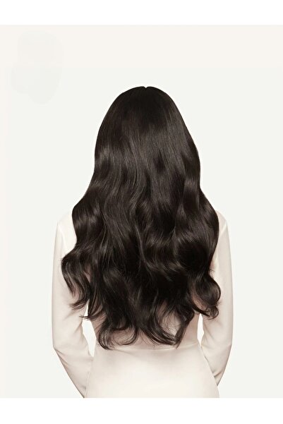 CESLİFE Mocha Dark Brown Half Moon Hair Snap-In Hairpiece - Păr rezistent la căldură care poate fi aplicat cu clești de păr