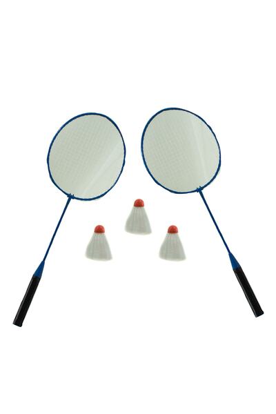 Erzi Комплект за бадминтон от метал с 2 ракети и 3 перца