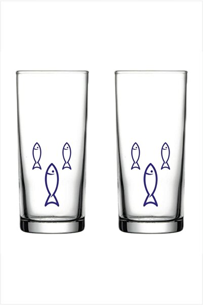 Tasarici بحري، سمك، 3 قطع من زجاج راكي منقوش على شكل سمكة، قطعتان طباعة قابلة...