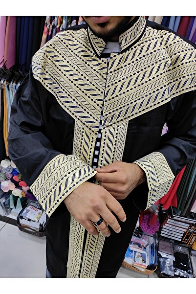 OSMANLI Yoğun Nakış Işlemeli Erkek Namaz Kıyafeti Imam Cübbesi