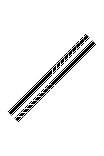 Vegatasarım Auto Car Side Door Sticker Decal - Capsrace - Black