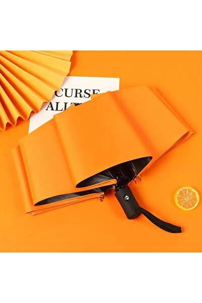ELEVEN MARKETS Tam Otomatik Çanta Boy Turuncu Renkli Şemsiye