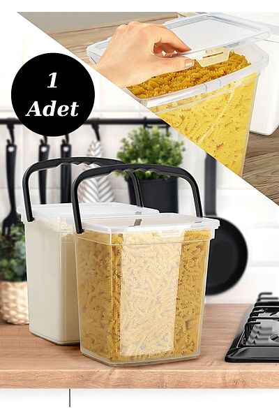 Alamut Home صندوق تخزين المنظفات المحمول مع غطاء 6 لتر (مع غطاء شفاف)