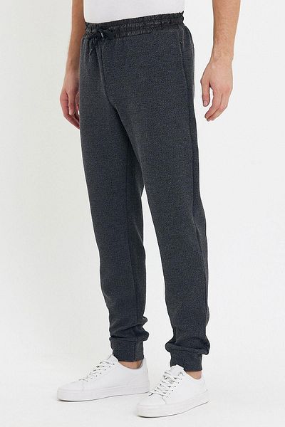 ENQUE Ανδρικό φαρδύ ελαστικό Jogger Basic Chino Anthracite παντελόνι