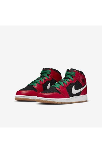 Nike Jordan 1 Mid Se Christmas (GS) - Dq8418-006 Kadın Jordan Spor Ayakkabısı