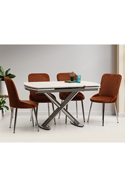 Eymense Lotus 4 Sandalyeli Mutfak Masa Takımı