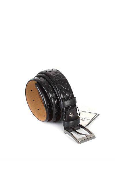 Aka Black Classic Leather Belt - Kk2007