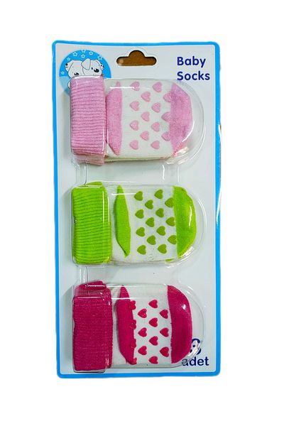 Akface Non-Slip Sole Printed Newborn Baby Socks 0-6 Months
