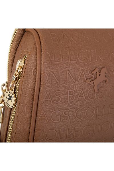 By Hakan Чанта за тяло Nas Bag-1076 Gofraj, дамска, кафява