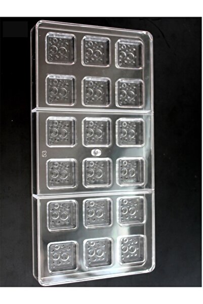 PASTRY PLANET Pıtırcıklı Kare Polikarbon Çikolata Kalıbı