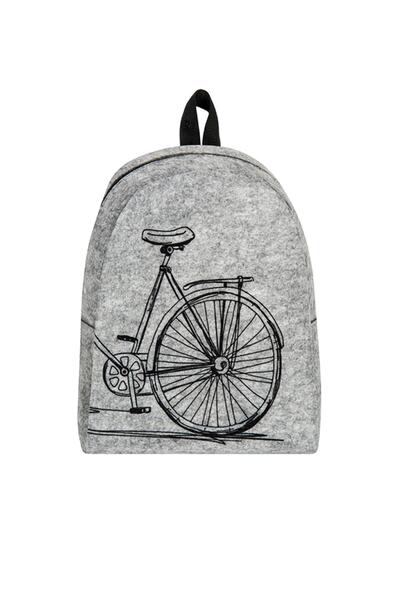 FLY COLOR Gray Fly Bags Bag Bicycle Patterned Felt Backpack