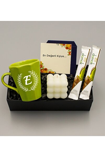 ASGIFT COMPANY Yeşil Kupa & Bubble Mum & Damak Çikolata Hediye Seti