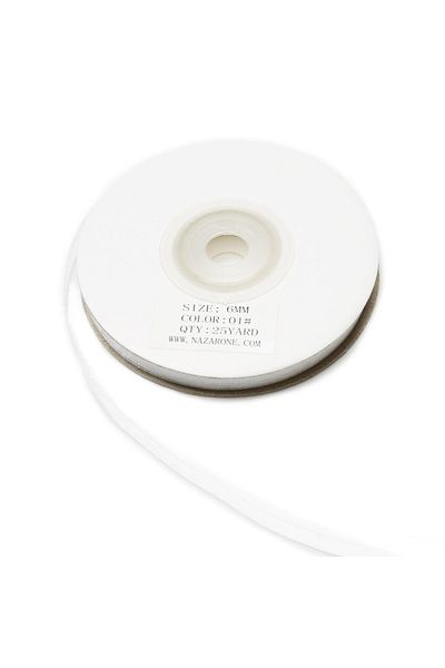 Nazarone Κορδέλα Organza 6mm/23mt Λευκή