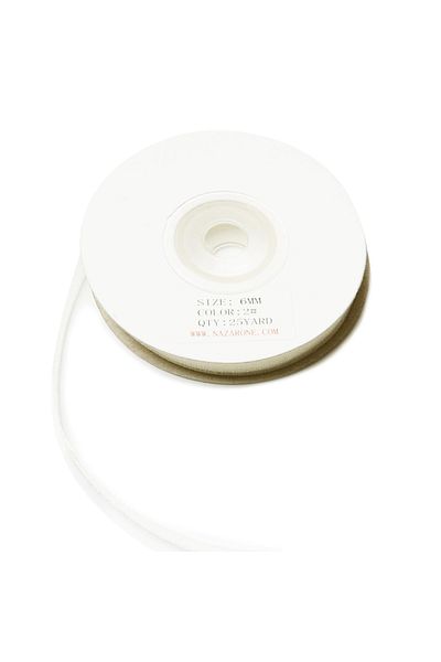 Nazarone Κορδέλα Organza 6mm - Χρώμα Κρέμα 23mt (103)
