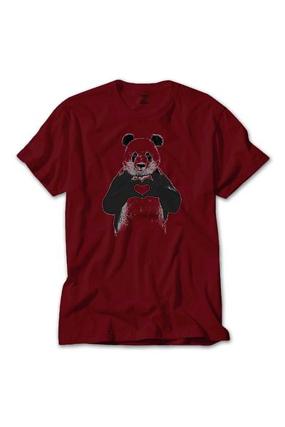 Z zepplin Κόκκινο T-shirt Panda Love