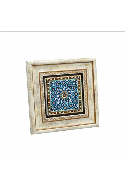 Sadrazam Pictură din piatră naturală imprimată cu mozaic geometric iranian (20cmx20cm) (kd-106)