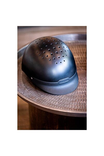 Decathlon - خوذة ركوب الخيل مقاس 100 متر باللون الأسود