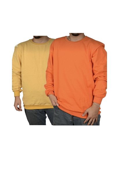 FATELLA Unisex Round Neck Comfortable Fit Basic 2-Piece Sweatshirt