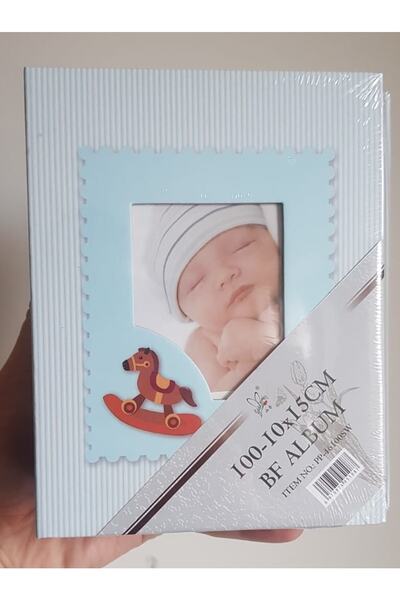 Vural Foto Baskı 100lü Bebek Albümü Mavi Erkek 10x15cm