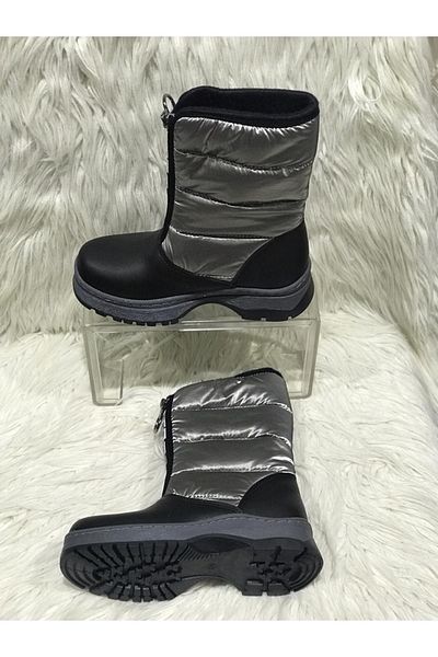 Metin Ayakkabı Gray Inner Material Fleece Outer Material Parachute Fabric Water And Cold Proof Children's Boots