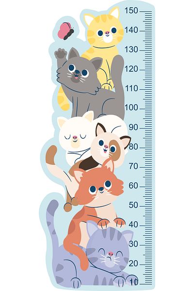 Master Animal Figure Height Chart 150x60 Cm